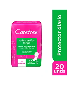Protectores Diarios Carefree Todos Los Dias Tanga 20un