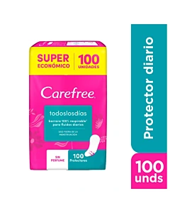 Protectores Diarios Carefree Todos Los Días 100un