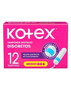 Tampones Digitales Kotex Medio 12 U