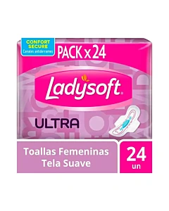 Toallas Femeninas Ladysoft Ultra Suave 24 Un
