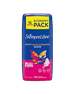 Toallitas Femeninas Siempre Libre Adapt Plus Ultrafina 16 Un