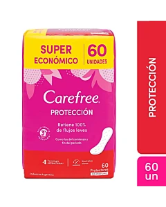 Protectores Diarios Carefree Protección X60 Un