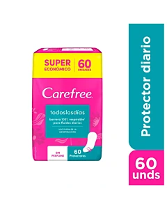 Protectores Diarios Carefree Todos Los Días X60 Un