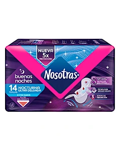 Toallitas Higiénicas Nosotras Nocturnas Ultra Delgadas 14 U