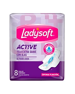 Toallitas Femeninas Ladysoft Active 8 U