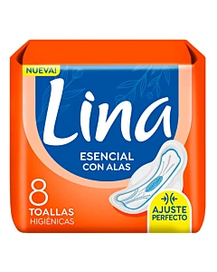Toalla Femenina Lina Esencial C/A 8u