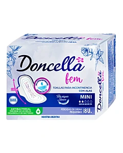 Toalla Femeninas Doncella Incontinencia Mini 8 U