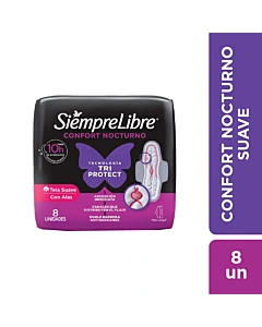 Toallas Femeninas Siempre Libre Adapt Plus Noche & Día Suave C/ Alas 8u