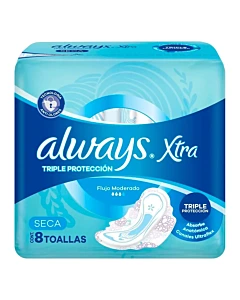 Toalla Femeninas Always Triple Protección Día Seca 8un