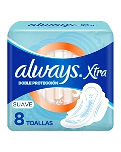 Always Xtra Doble Protección Suave Toallas Femeninas 8u