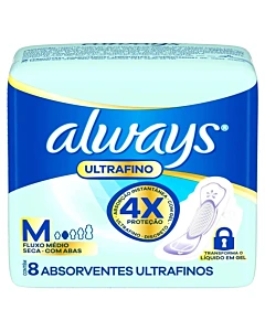 Toallas Femeninas Always Ultrafinas Seca 8u