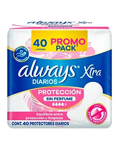 Protectores Diarios Always Loción Sin Perfume 40un