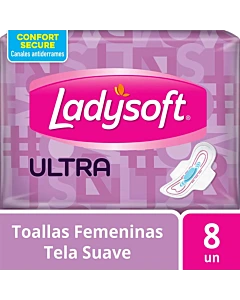 Toallas Femeninas Ladysoft Ultra Suave 8 Un