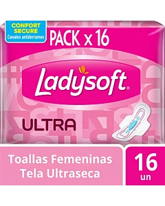 Toallas Femeninas Ladysoft Ultra Seca 16 Un
