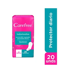 Protectores Diarios Carefree Todos Los Días X20 Un