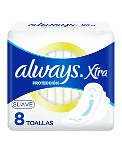 Toallas Femeninas Always Xtra Suave 8u