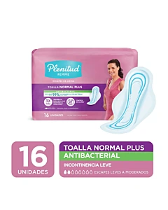 Toallita Femenina Plenitud Femme Normal Plus 16un